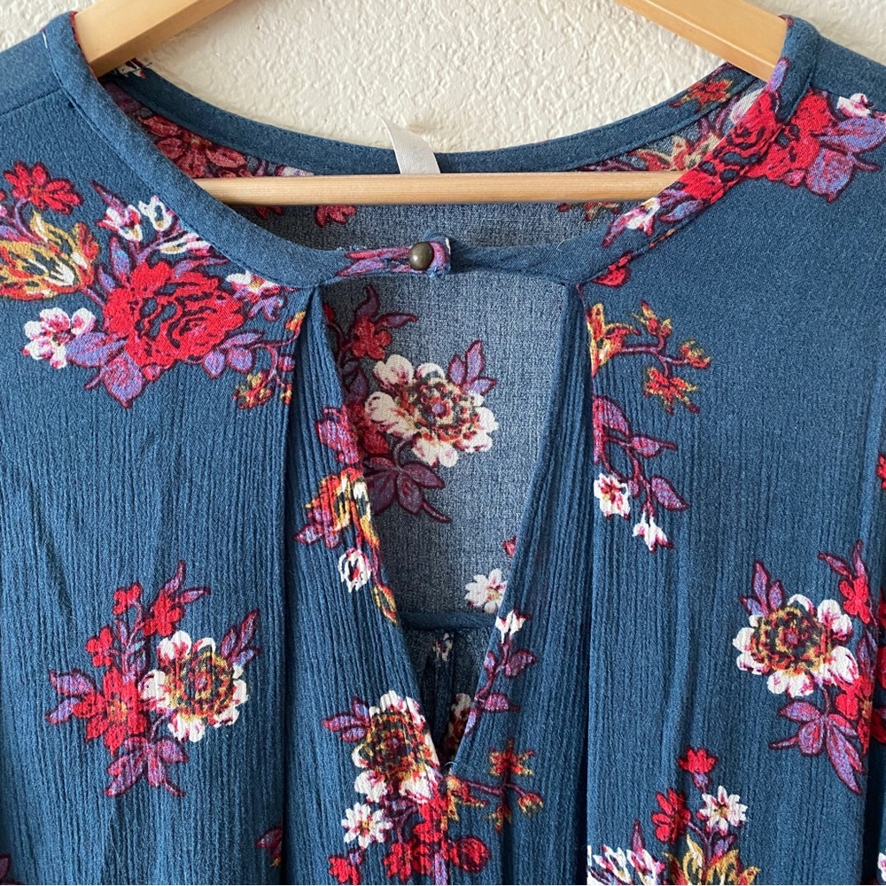 Free People Floral Longsleeve Shift Dress - Picture 2 of 5